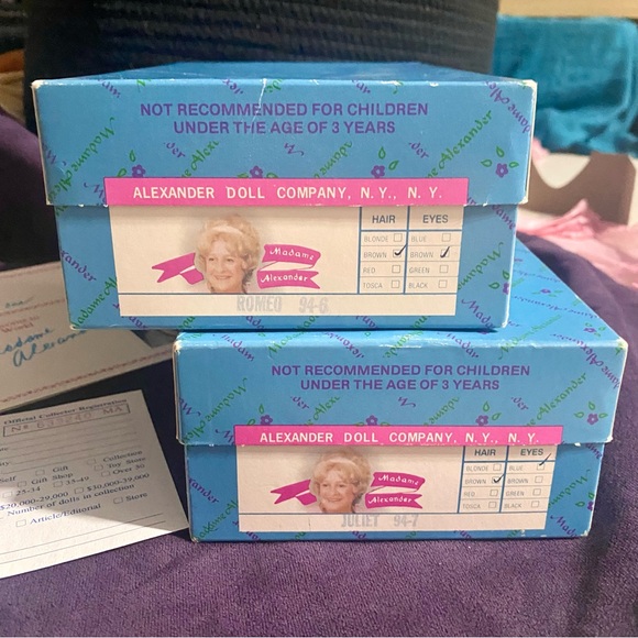 NIB! Madame Alexander's 8" Romeo and Juliet
#94-6 and #94-7 - Picture 8 of 8